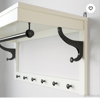 Věšák IKEA , bílá, 85 cm - 2