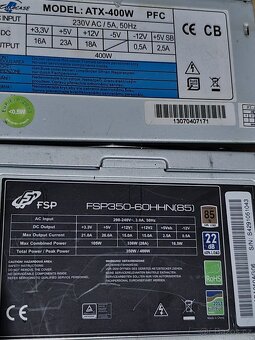 8x Zdroj 450, 400, 350 a 280w do PC. - Všechny za 800kč. - 2