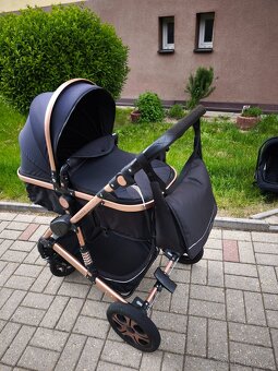 Kočárek 3v1 rosegold - 2
