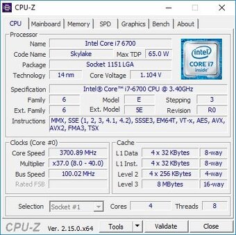 Procesor Intel Core i7 6700 (3.40 GHz) socket 1151 - 2