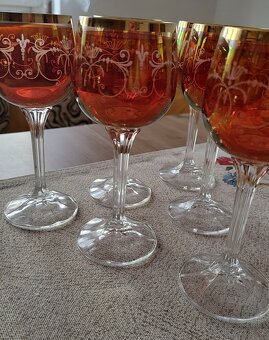 STARÉ SKLENICE NA VÍNO 6KS SKLENICE NA LIKER 6 KS - 2