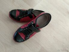 Dětské/dívčí polobotky, růžovo-černé, vel. 31 - 2