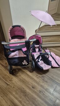 Kočárek pro panenky Bayer Chic trojkombinace - 2