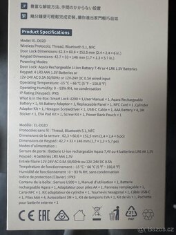 Chytrý zámek Aqara U200 EL-D02D - 2