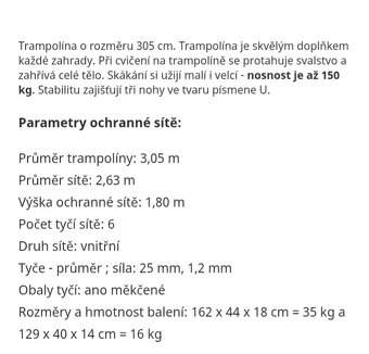 Trampolína 3,05 - 2