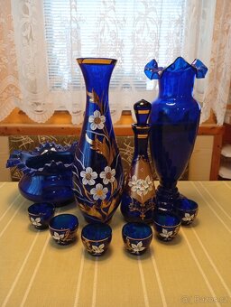 Prodám sadu kobaltoveho skla - 2