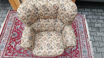 Křeslo čalouněné, retro, Ušák - 2