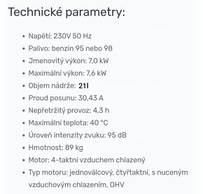 Elektrocentrála benzínová kraft@dele 7.6kw - 2