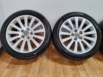 Alu kola R18 5x120 Opel + letní pneu 245/45/18 - 2