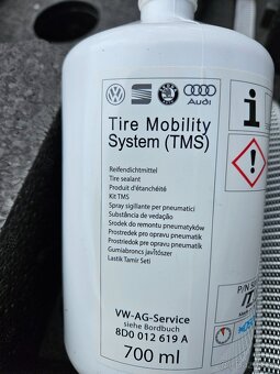 prostředek na opravu pneu + výplň rezervy VW Scirocco - 2