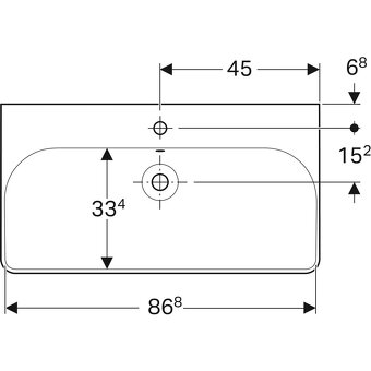 Umyvadlo Geberit Smyle Square - 2