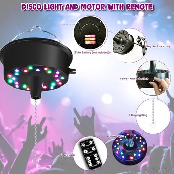 RGBW rotační pro  disko koule +koule plus srdce - 2