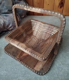 Dřevěný skládací košík - 2
