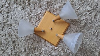 Stropní svítidlo, 3 žárovky, mléčné sklo - 2