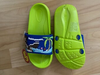 Zelené pantofle s piráty, vel.32, NOVÉ, zn.Baťa - 2
