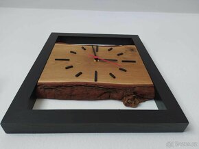 Dekorační dřevěné hodiny, dub, 40x33 - 2