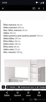 Patrová postel s vestavěnou skříňkou - 2