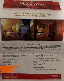Voucher pro 2 osoby PRAHA - 2 noci + wellness - 2