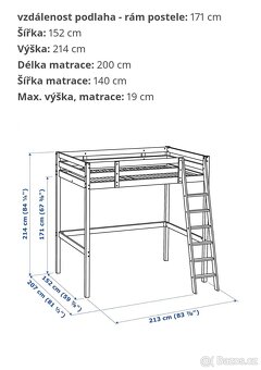 Patrová postel IKEA s matrací - 2