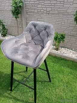Prodám barové židle CHERRY H2 VELVET - 2