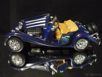 Mercedes 500 K Roadster modrý Bburago 1/18 - 1/20 - 2