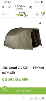 Prodám úplně nový bivak JRC GUAD 2G XXL - 2