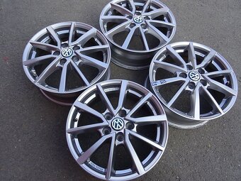 Alu disky šedé na VW, 16", 5x112, ET 48, šířka 6J - 2