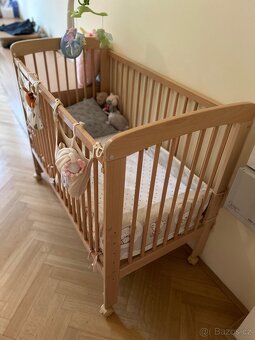 Dětská postýlka dřevěná buk - 2
