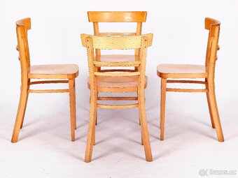 Zachovalé jídelní židle TON, 4 ks, buk. - 2