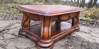 Masivní dubový konferenční stůl se šuplíkem - 2