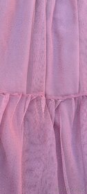 Šaty růžové s třpytkami vel 152 - 2