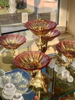 Ruby Glass Stand s 4+1 misky - 2