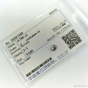 PŘÍRODNÍ NEUPRAVOVANÝ DIAMANT + CERTIFIKÁT - 2