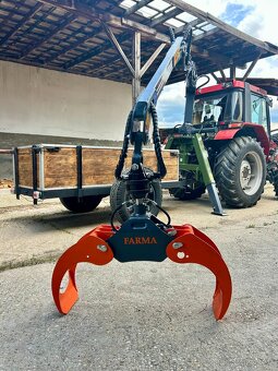Vlečka s hydraulickou rukou FARMA - 2
