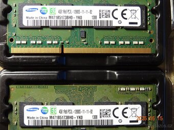 Prodám 8 GB RAM (2x4 GB) do notebooku. - 2