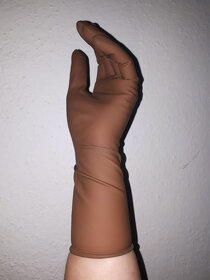 Rukavice hnědé, latex - 2