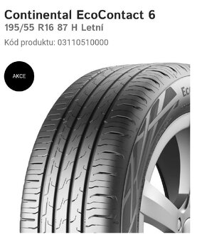 letní pneumatiky Continental 195/55 R16 H - 2