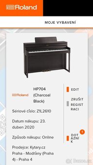 Digitální piano Roland HP704-CH - 2