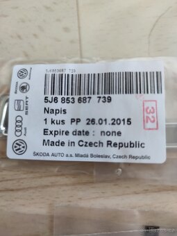 Nápisy Škoda Fabia a Superb - 2