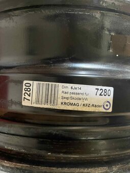 Ocelové disky VW, Škoda, atd.. 6Jx14'' , R14 - 2