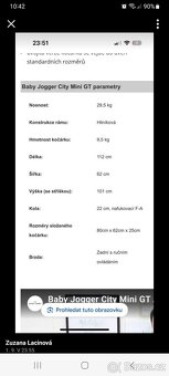 Sportovní kočárek baby jogger city miny GT - 2