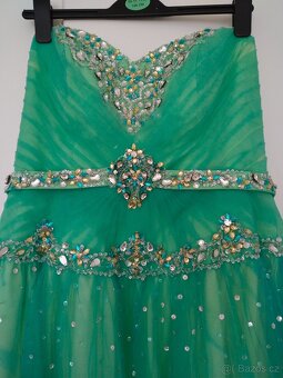 Zelené plesové/maturitní šaty - 2