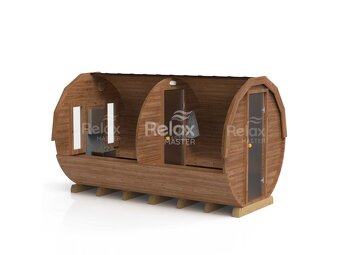 Finská sudová sauna 4,5m s předsíní - 2