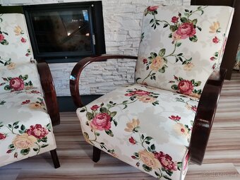 Křesla Halabala typu C Květy - 2