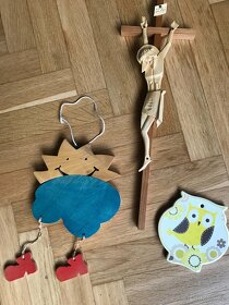 dřev.kříž, sluníčko, podšálky, houba-krab - 2