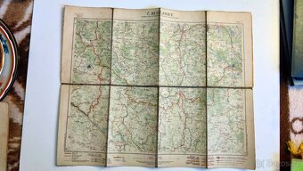 Mapa Českobudějovicko a příhraničí, autoklub ČSR 1927 - 2