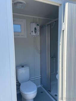 NOVÝ malý kontejner WC + sprcha, umyvadlo, ohřívač 220x130cm - 2