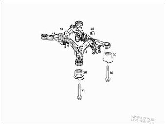 Uložení rámu Z nápravy Mercedes GL,ML X164,X166 - 2