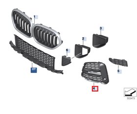 Levá přední mžížka BMW X1 F48 M sport 2019 51118075881 - 2