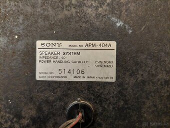 Reproduktor z mini systému Sony - 2